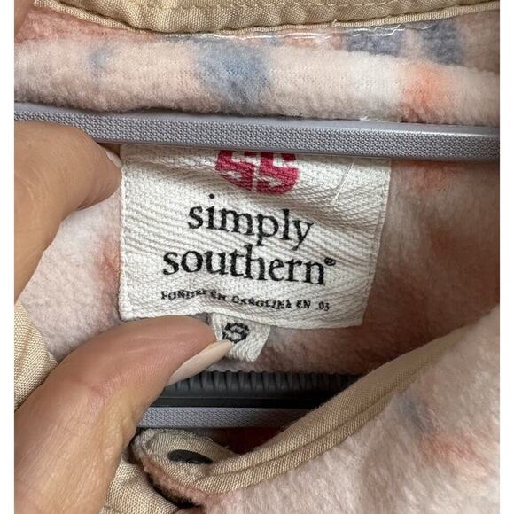 Simply Southern Women’s Shacket Size S Tie Dye Fleece Button Down Shirt Jacket - Picture 3 of 6
